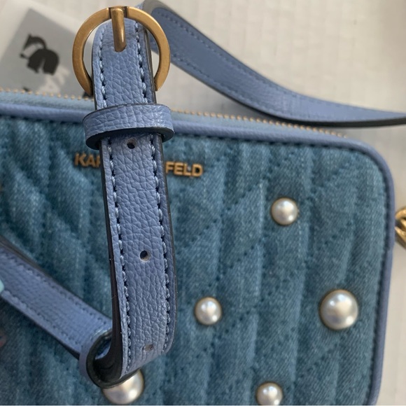 Karl Lagerfeld Paris Karolina Denim Crossbody - Picture 4 of 17